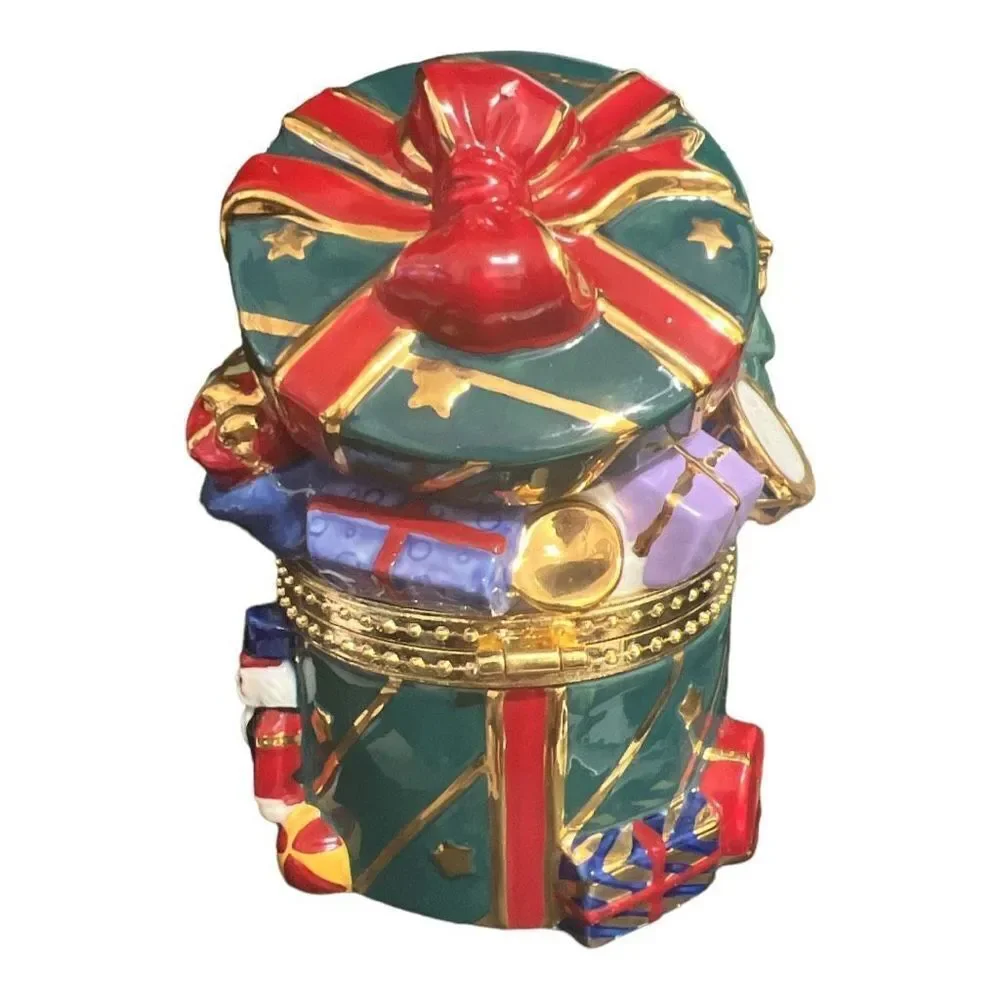 Traditions decorative, porcelain Christmas trinket box